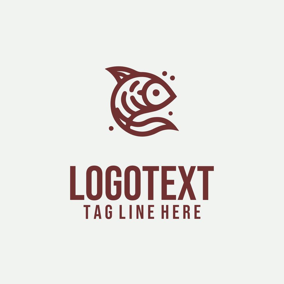 Fish logo design vector
