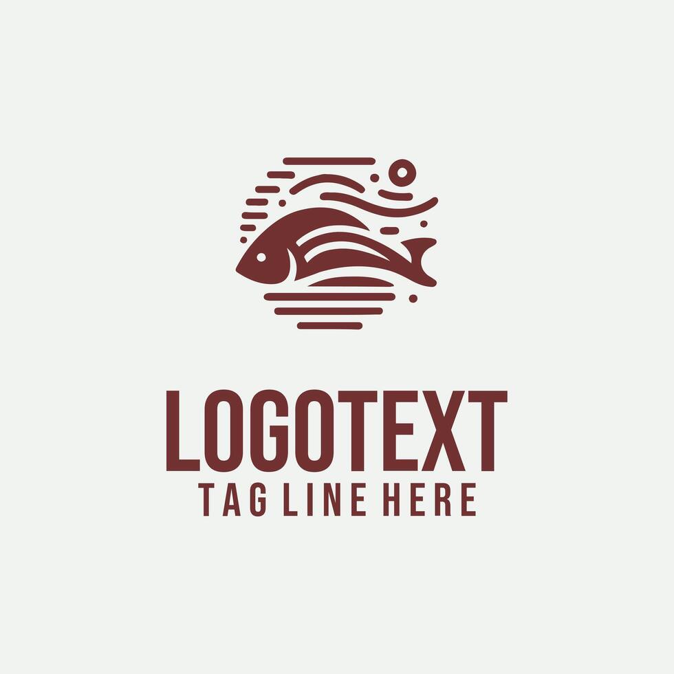 Fish logo design vector