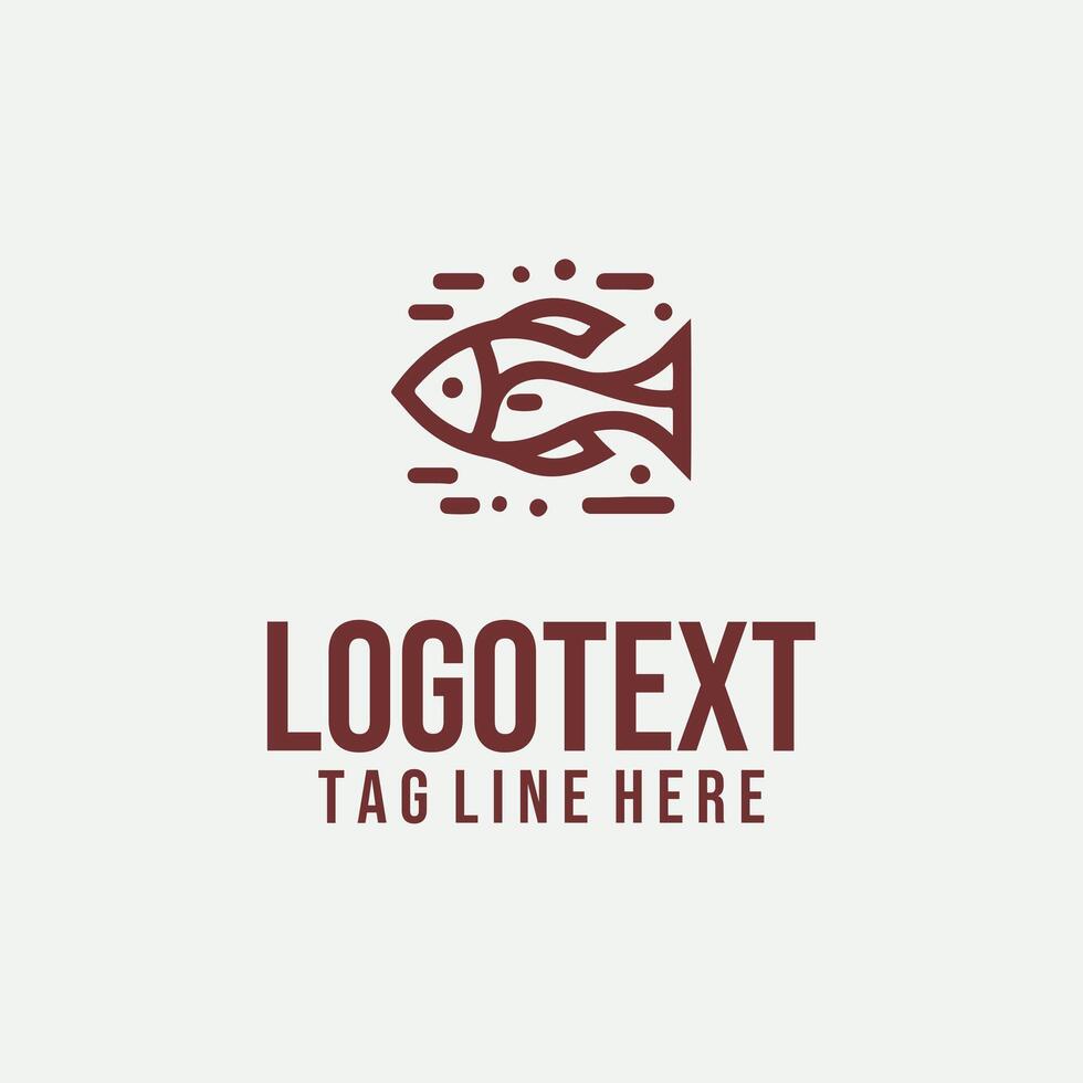 Fish logo design vector