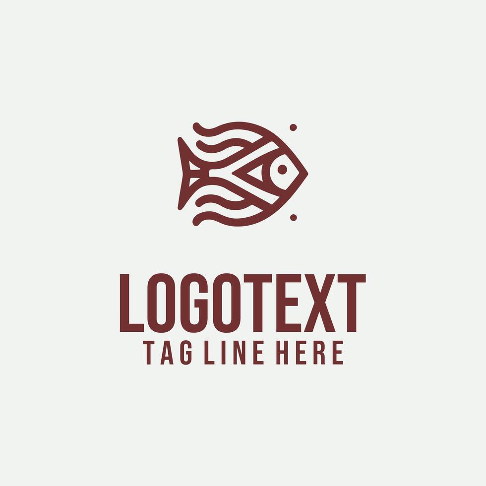 Fish logo design vector