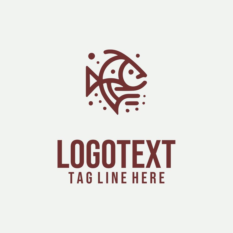 Fish logo design vector