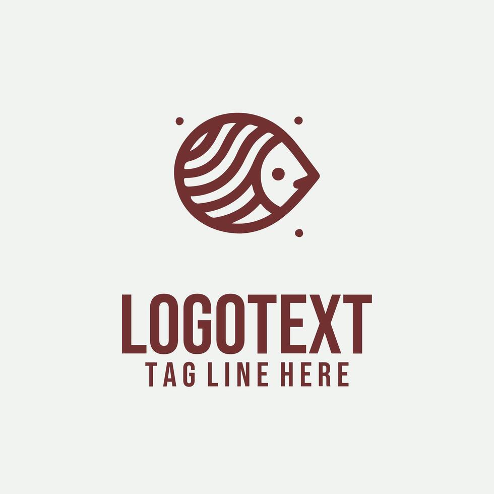 A logo for a fish business vector