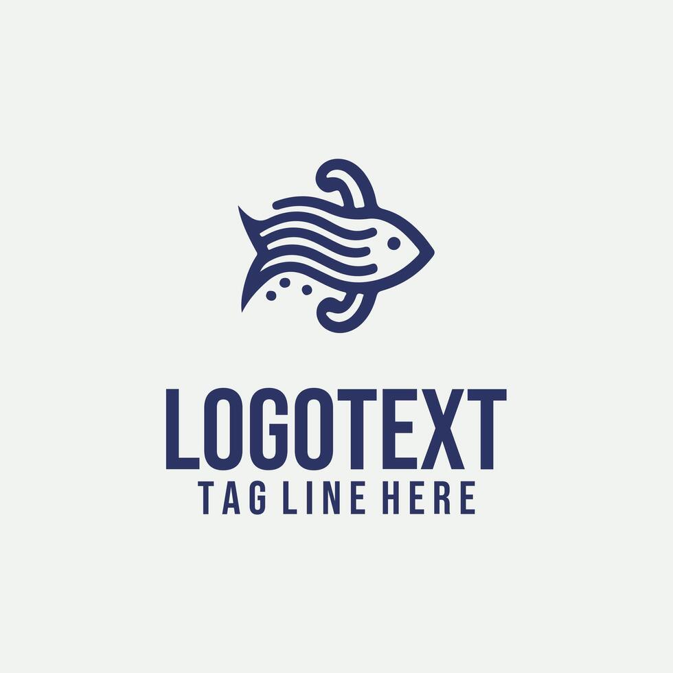 Fish logo design vector