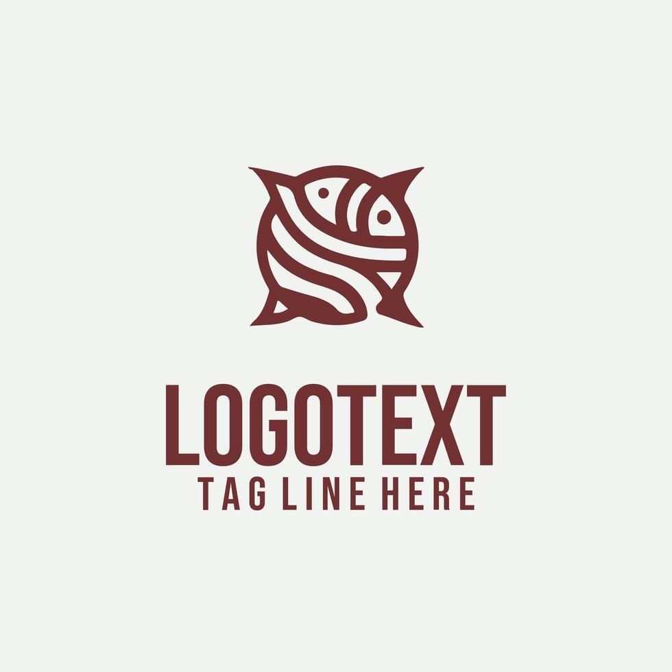 Fish logo design vector