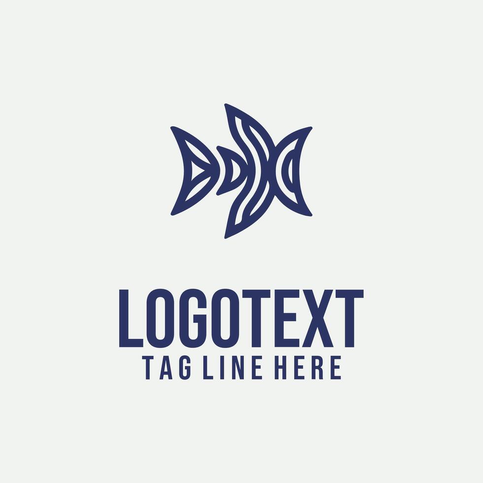 Fish logo design vector