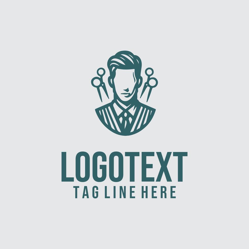 A man with a tie and glasses logo vector