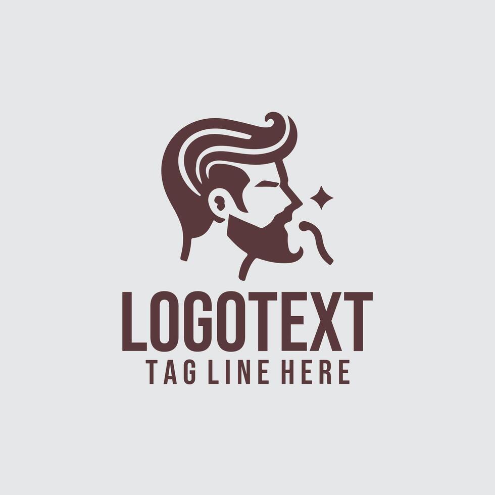 The Male Edge linear men salon logo vector