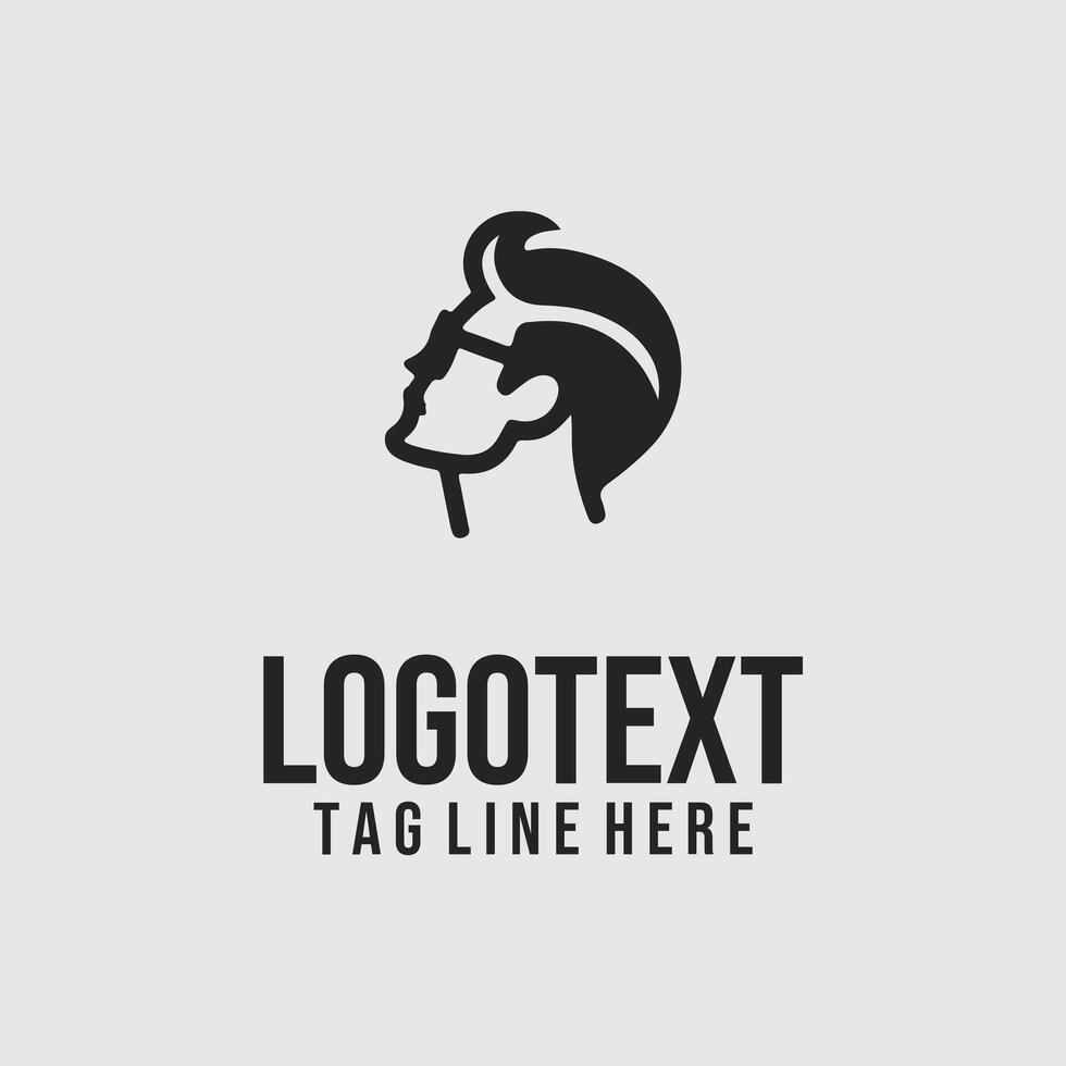 A man with glasses logo design vector