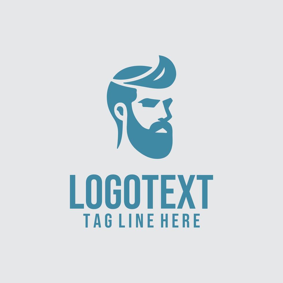 The Modern Cut linear men salon logo vector