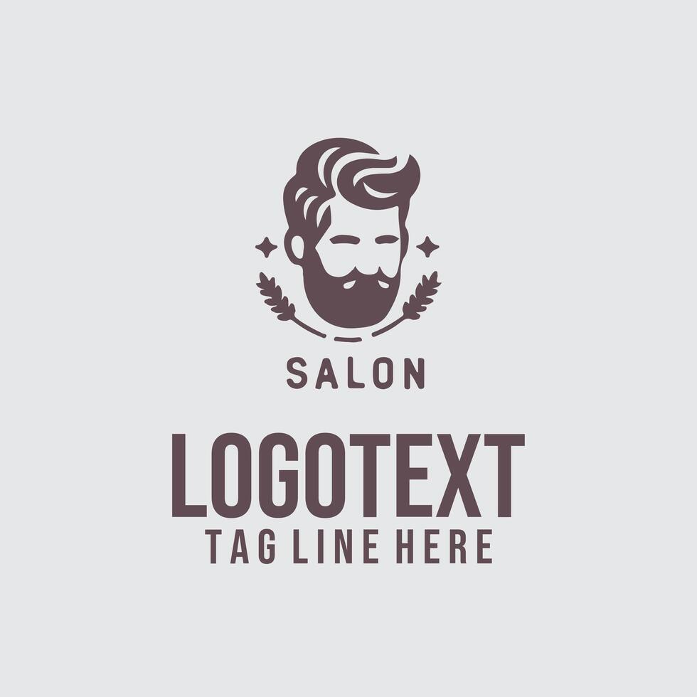 The Gentleman s Cut linear men salon logo vector