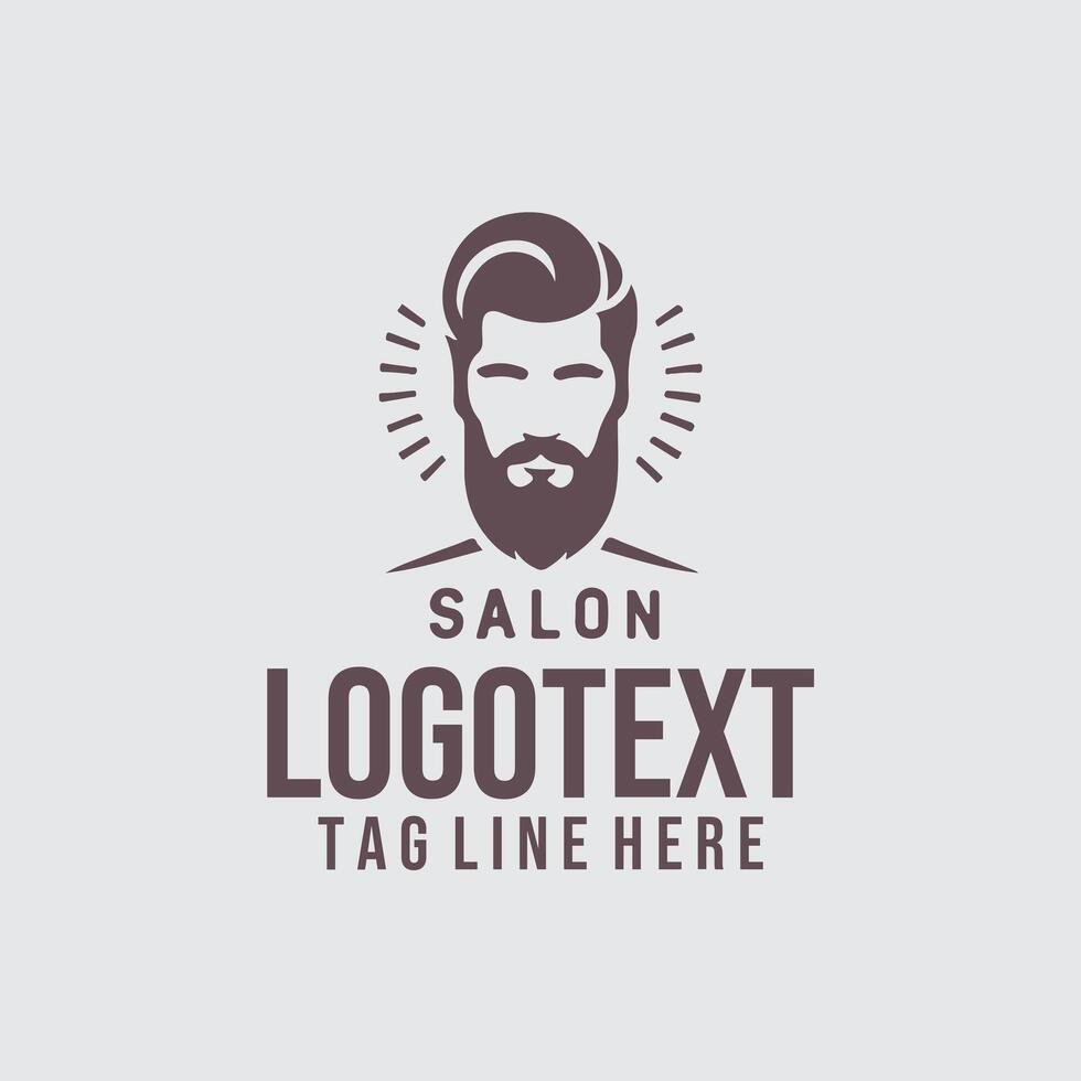 The Gentleman s Cut linear men salon logo vector