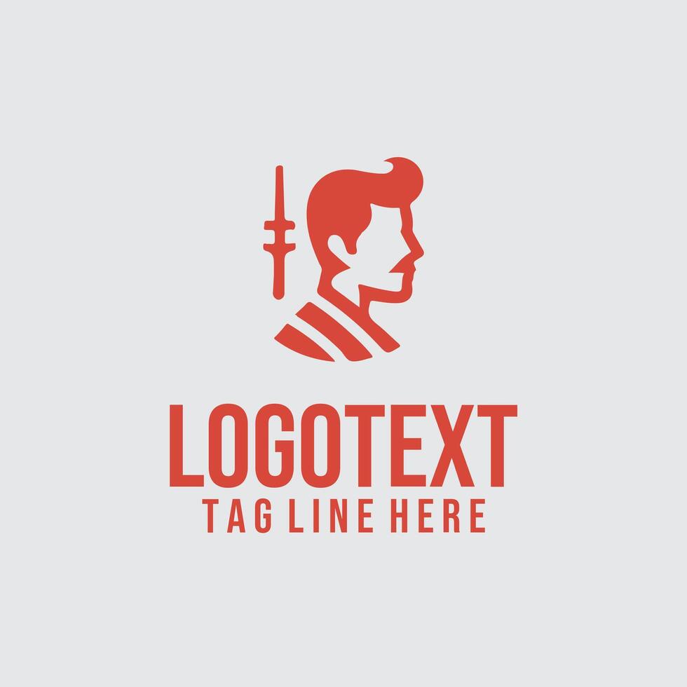 Urban Gents linear men salon logo vector