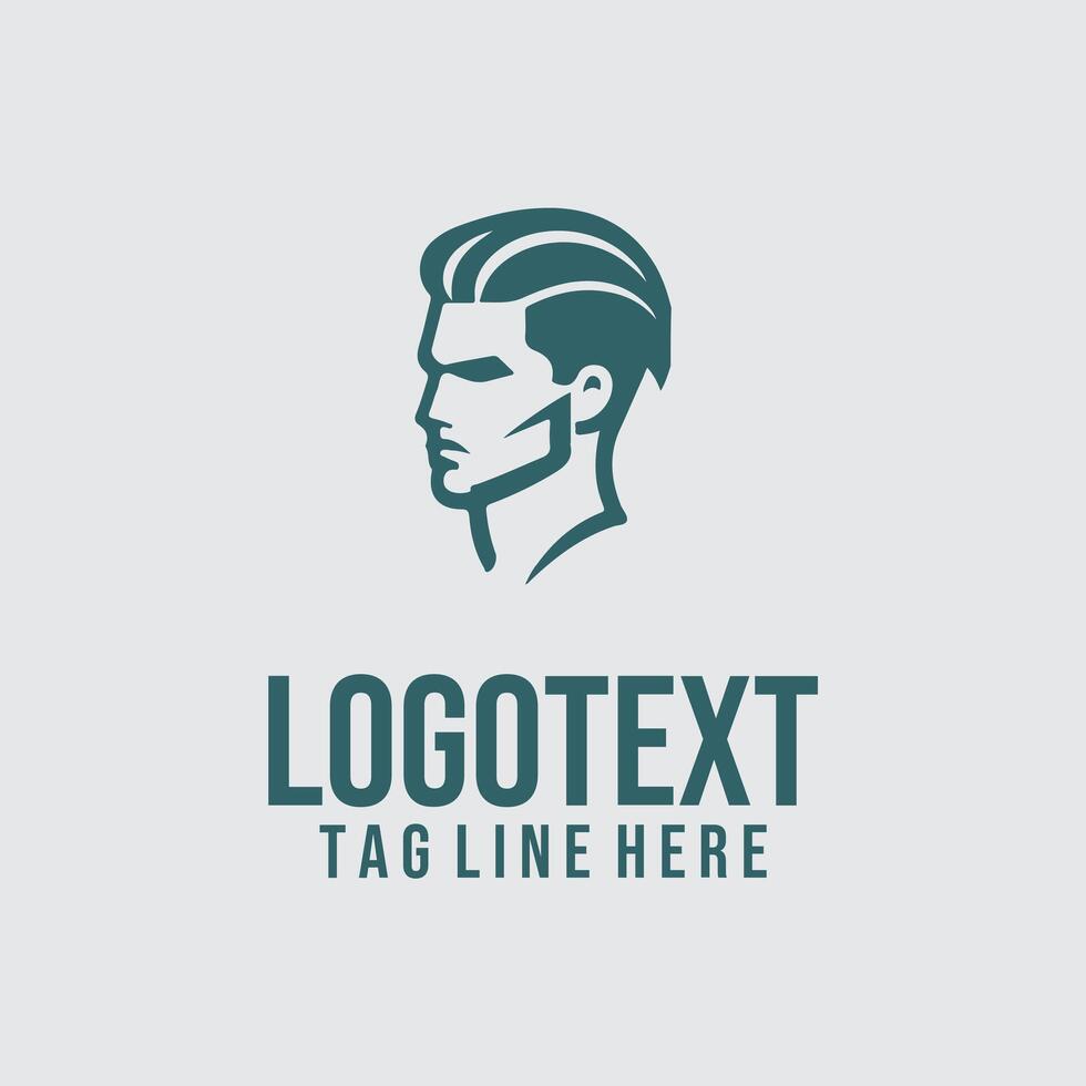 A man's head logo design vector