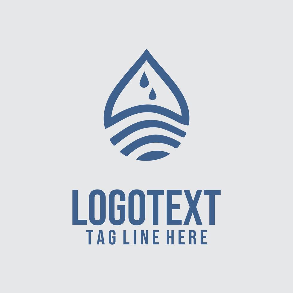 Hydro Ripple Linear Water Drops Logo vector