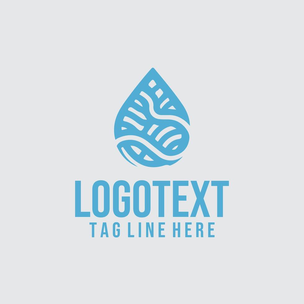 Drip Flow Linear Water Logo vector