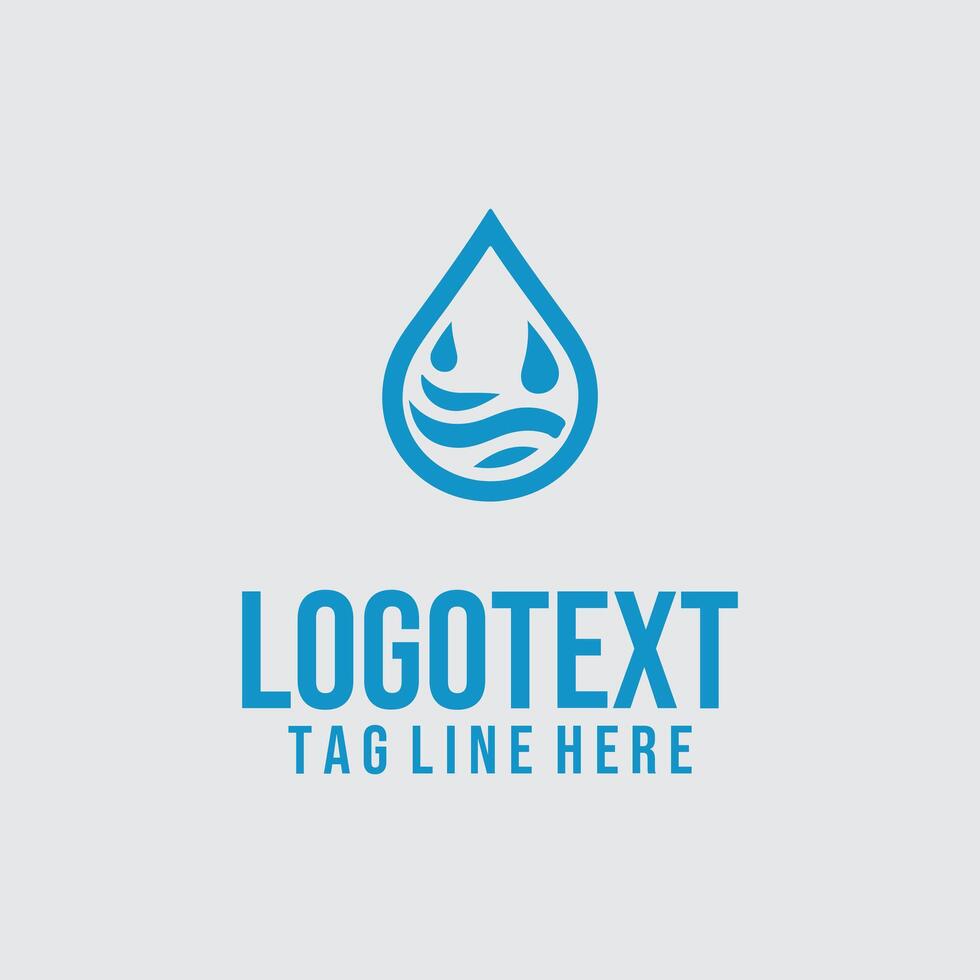 Stream Mark Linear Water Drops Logo vector