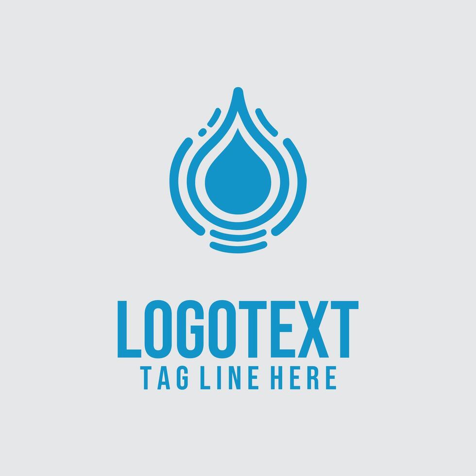 Stream Mark Linear Water Drops Logo vector