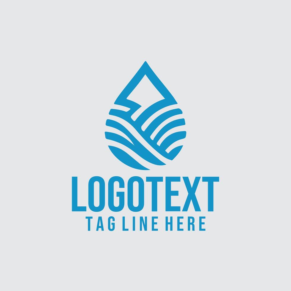 Drop Echo Linear Water Logo vector
