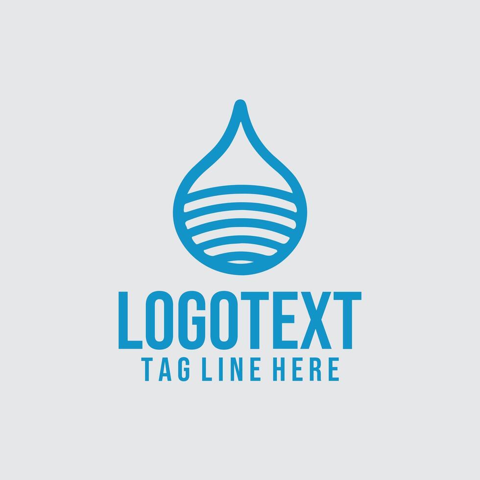 Water drop logo design vector