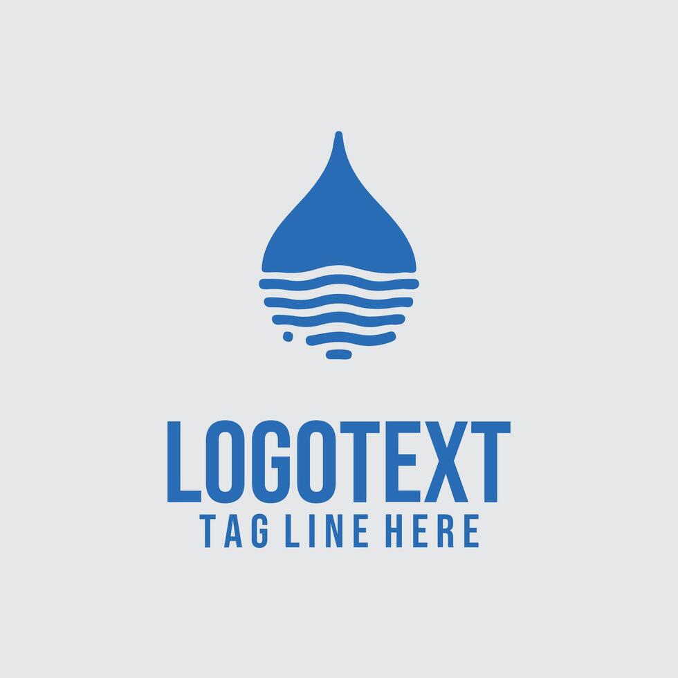Water drop logo design vector