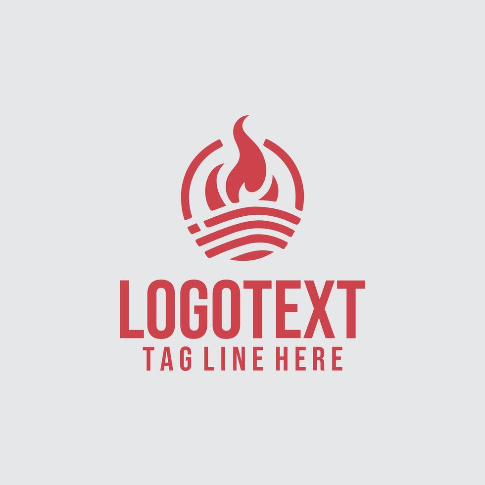A logo for a fire company vector
