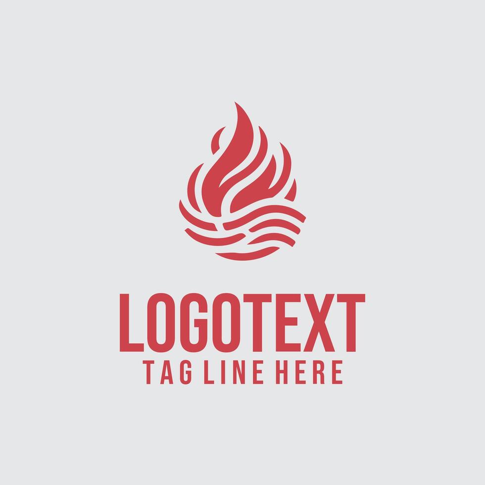 Ember Path linear fire logo vector