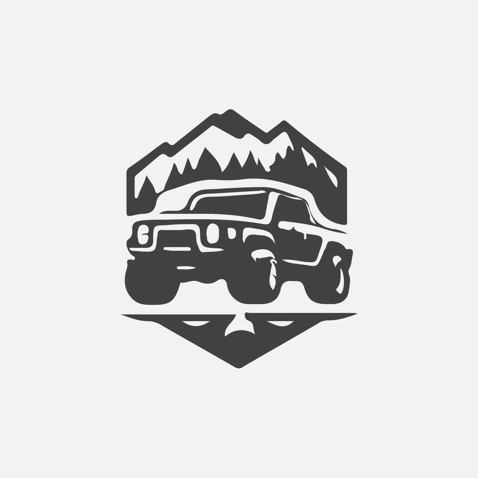 Off road vehicle logo design vector