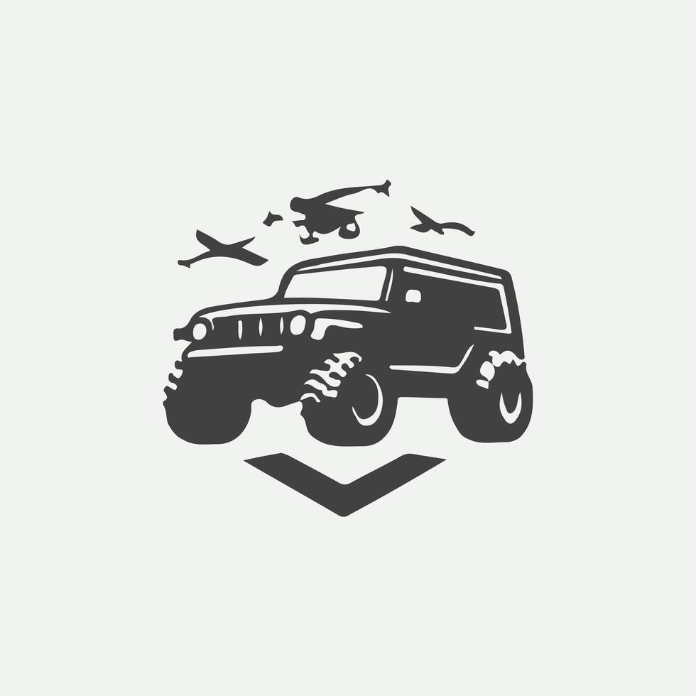 Nomad 4x4 of road vehicle logo vector