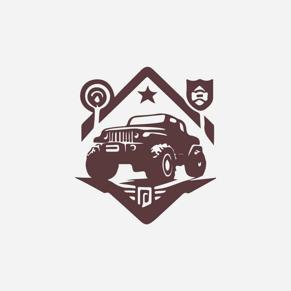 Wild Trail 4X4 of road vehicle vector