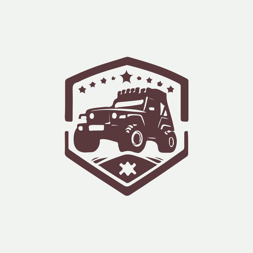 Wild Trail 4X4 of road vehicle vector