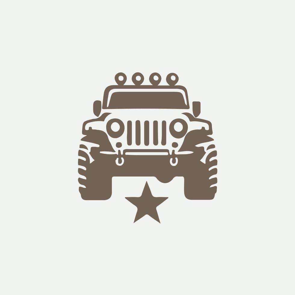 Rugged Ride 4x4 of road vehicle vector