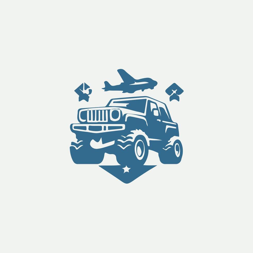 Trail Blazer 4X4 of road vehicle vector