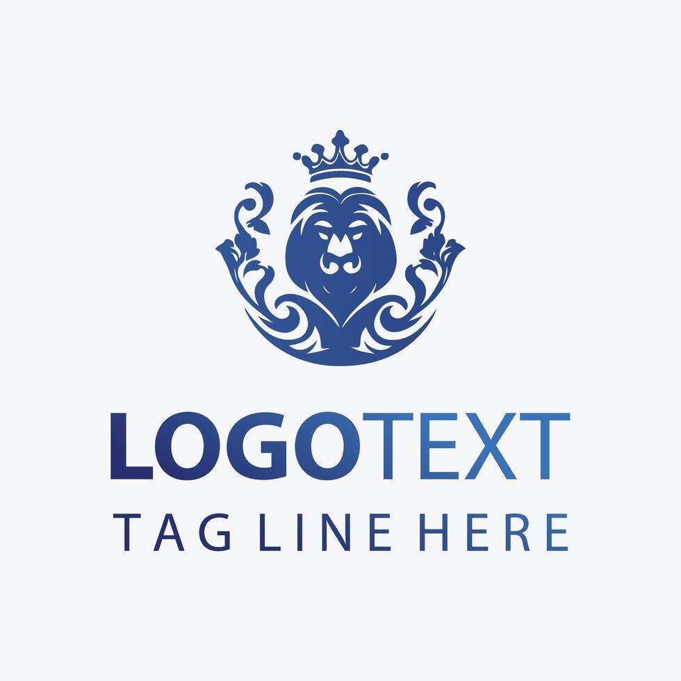 A lion logo design for a business vector