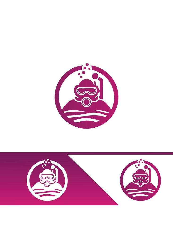 Oceanic Adventures diver logo vector