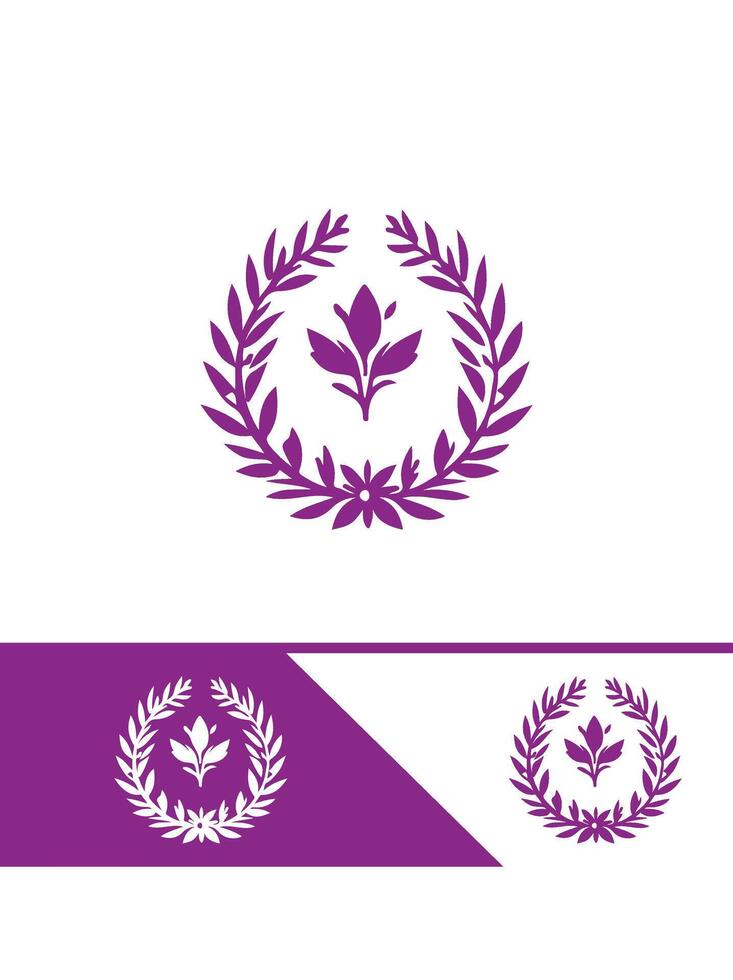 Floral Circle Creations wreath logo vector