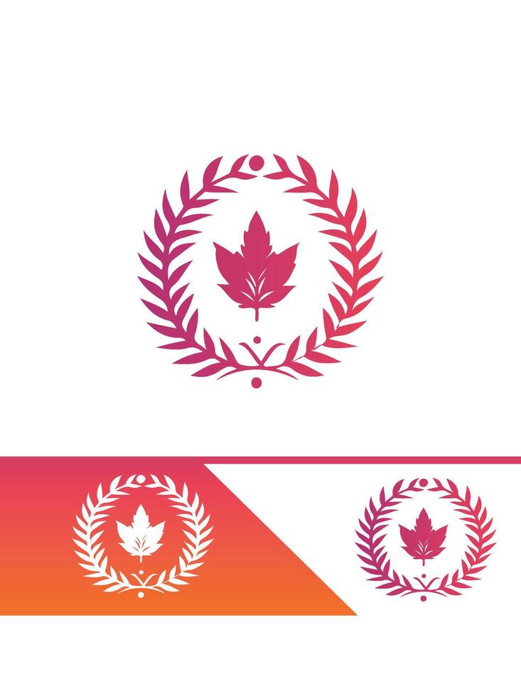 Radiant Circles wreath logo vector