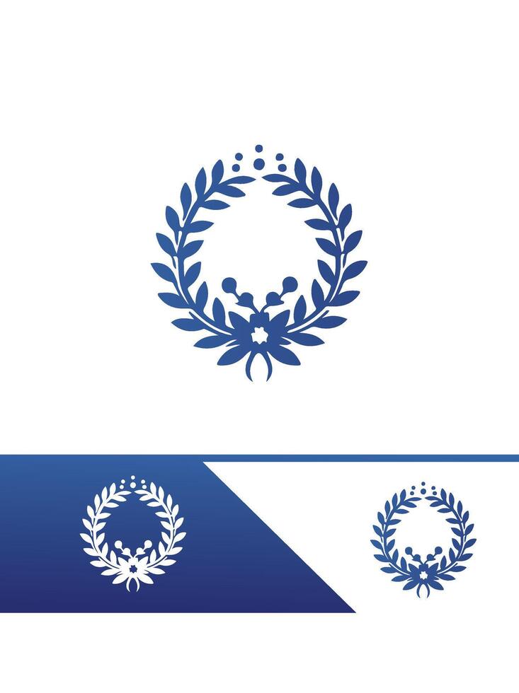 Radiant Circles wreath logo vector