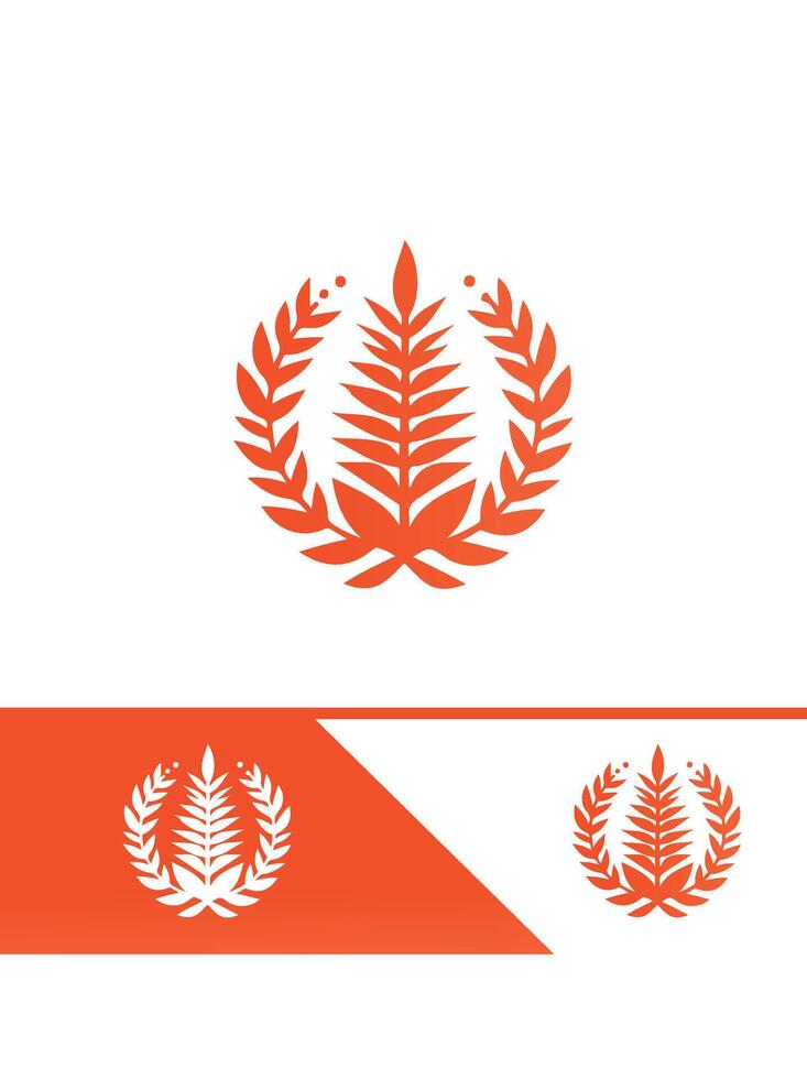 Logo Design with Floral Symbol vector