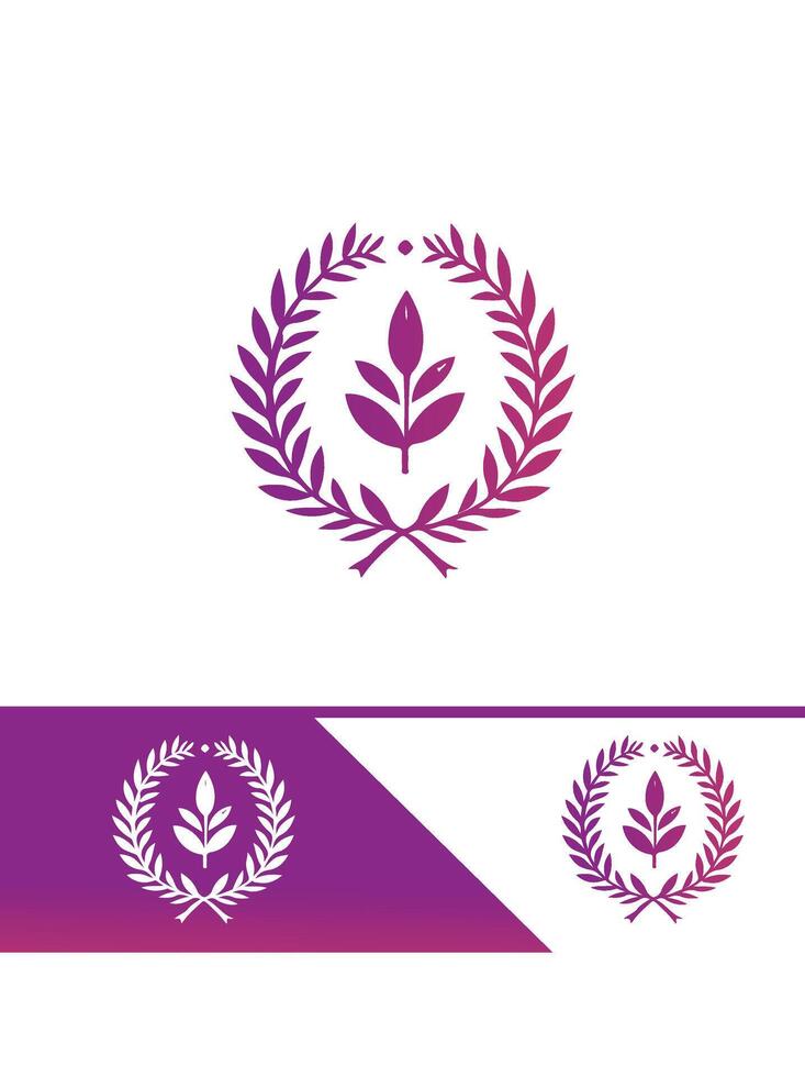 Radiant Circles wreath logo vector