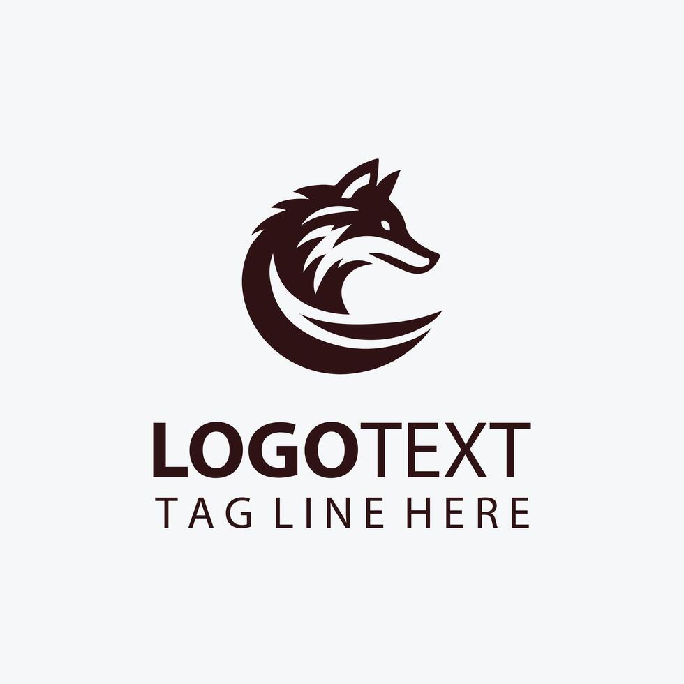 fox animal logo vector
