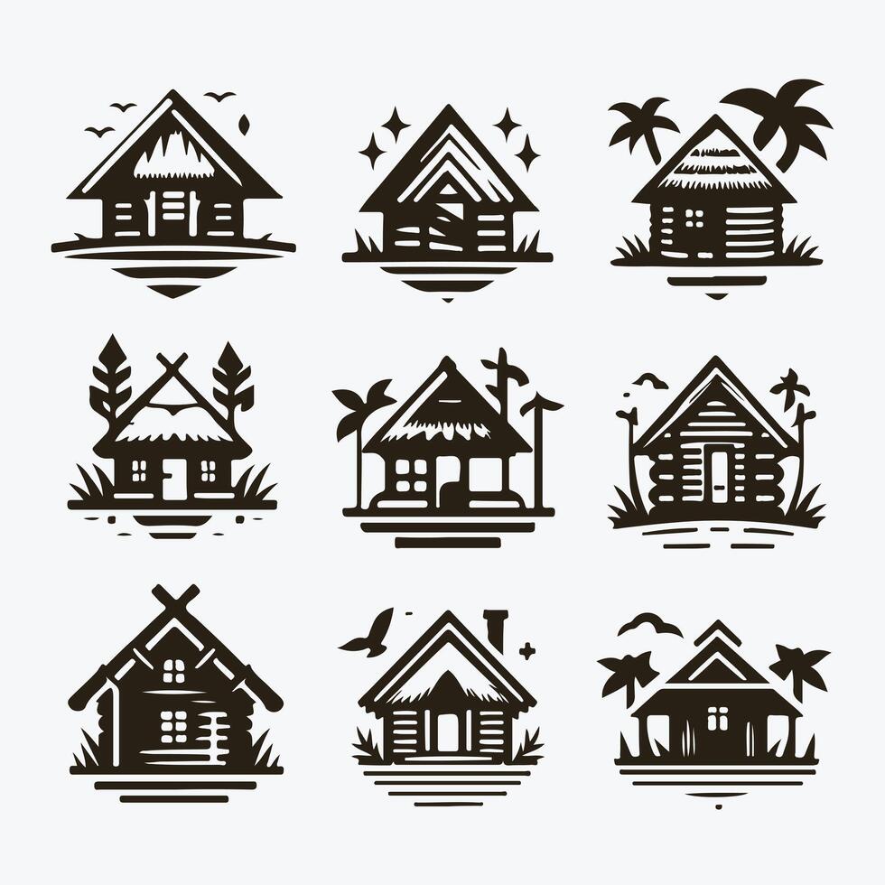 Island Hut Logo vector