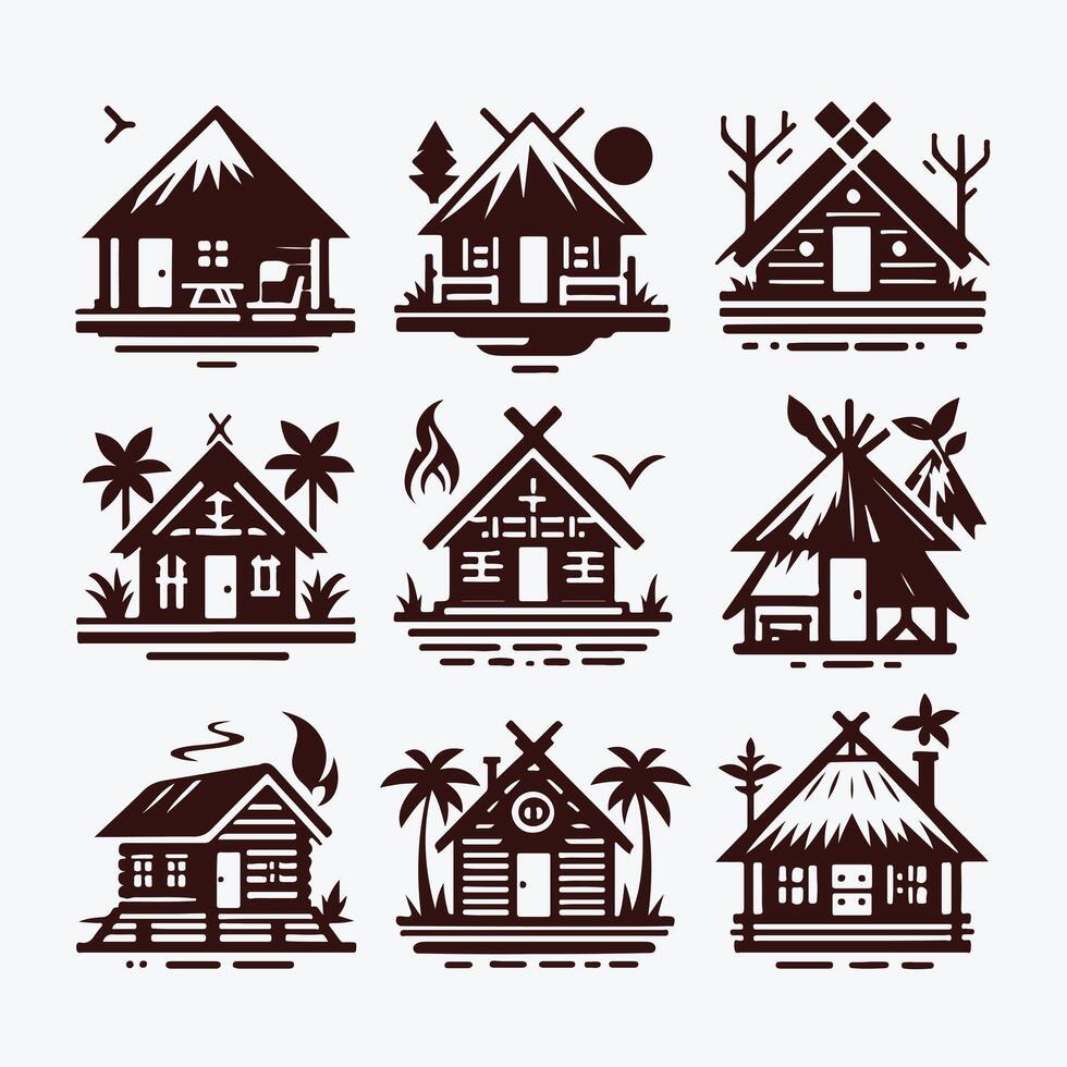 Island Hut Logo vector