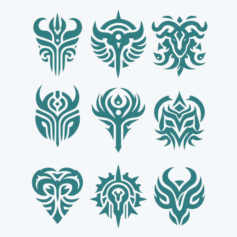 Print Ancestral Ink Tribal Logo vector