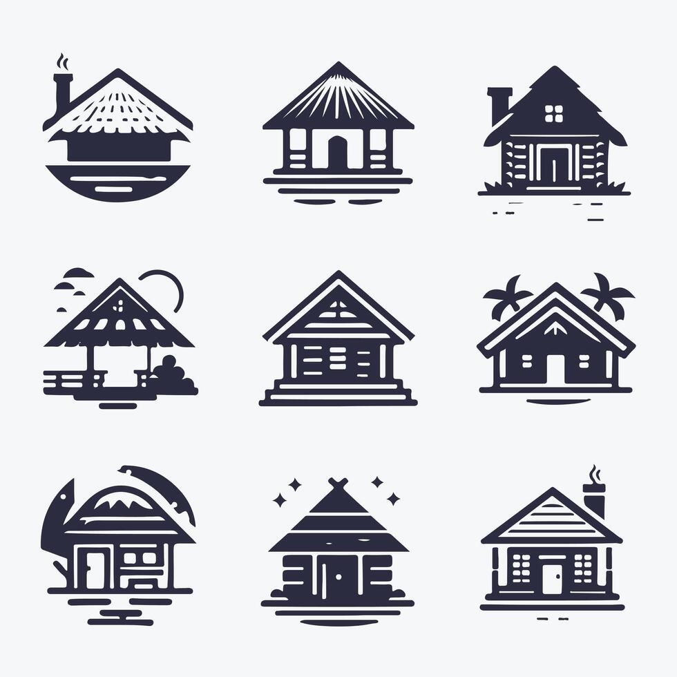 Tropical Hut Logo vector