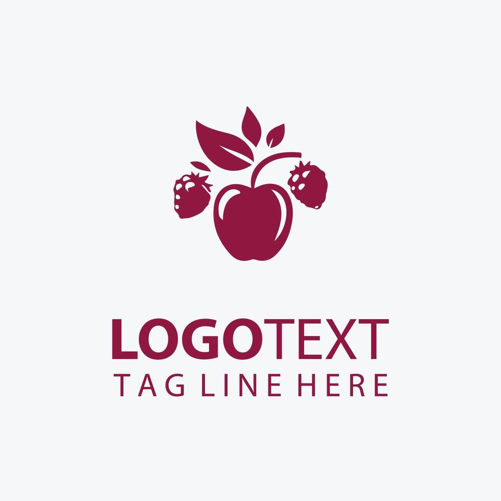 Tree of Apples fruit logo vector