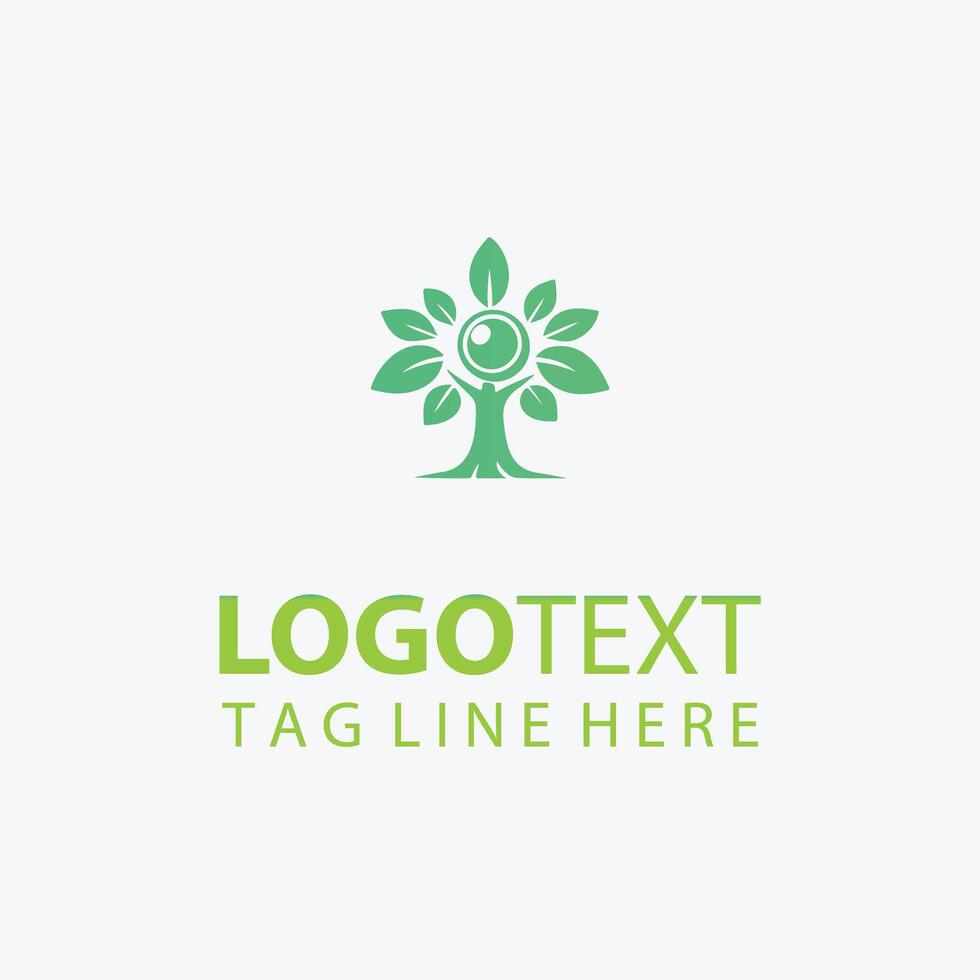 Evergreen apple fruit tree logo vector