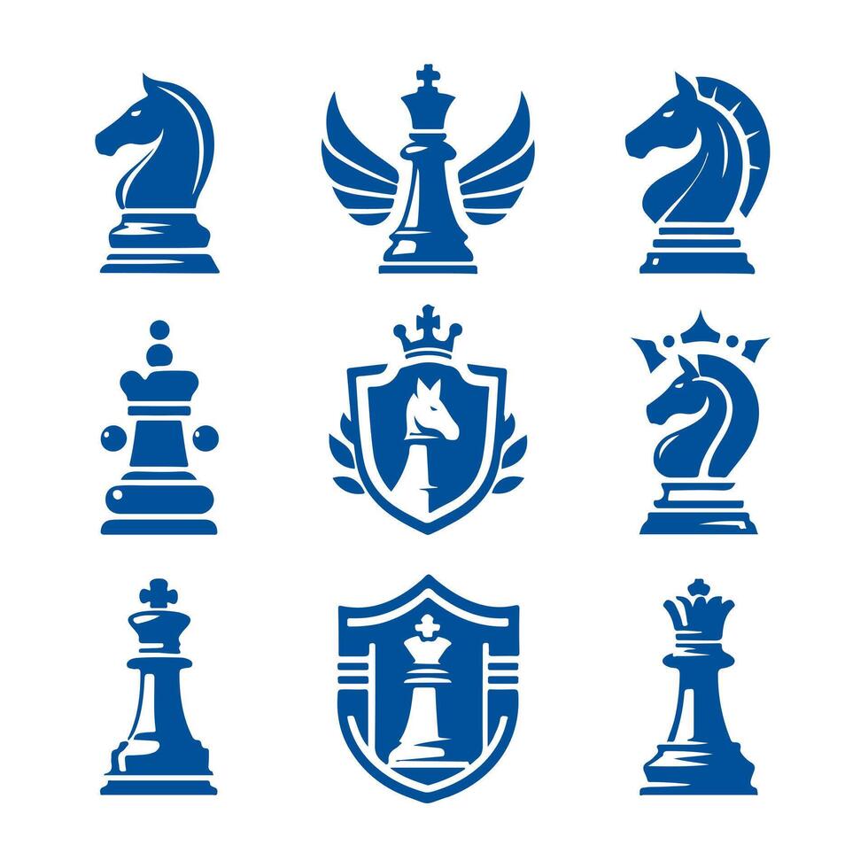 Royal Gambit chess logo vector