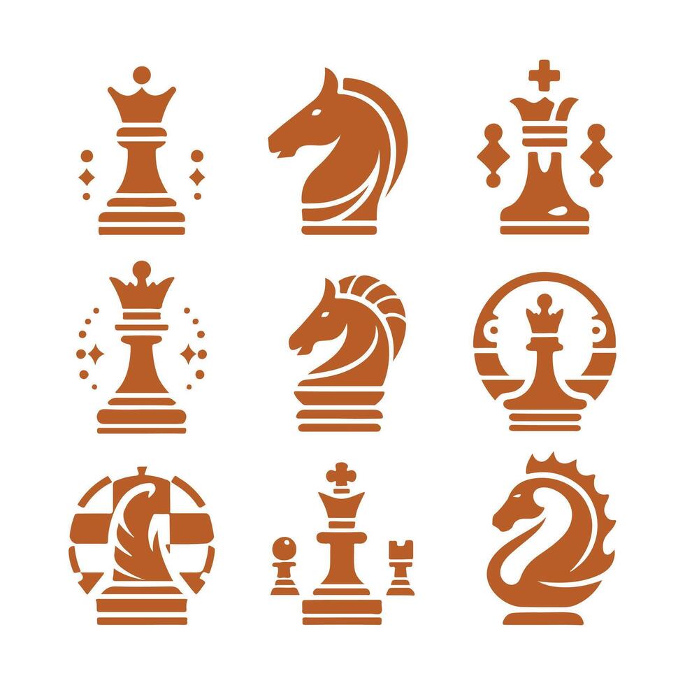 Royal Gambit chess logo vector