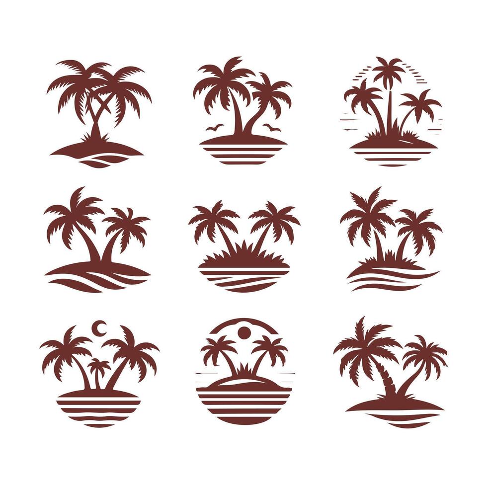 Palms of Paradise tree logo vector
