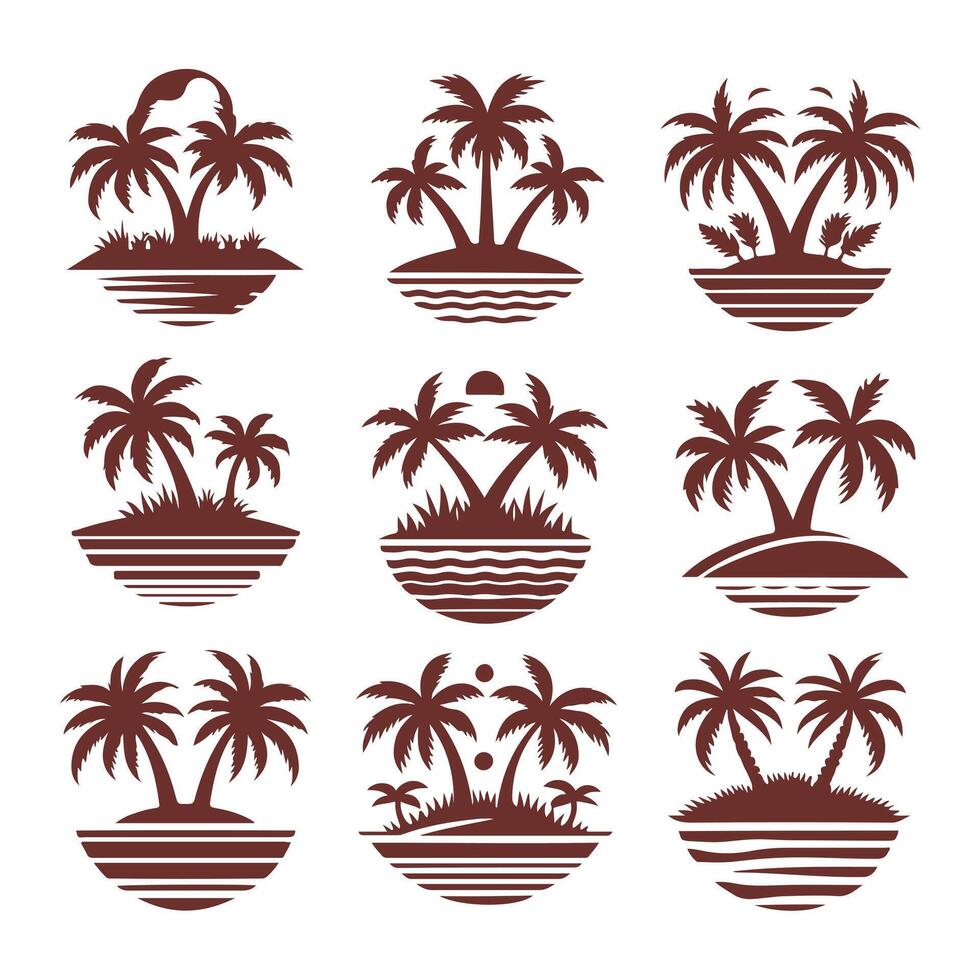 Palms of Paradise tree logo vector